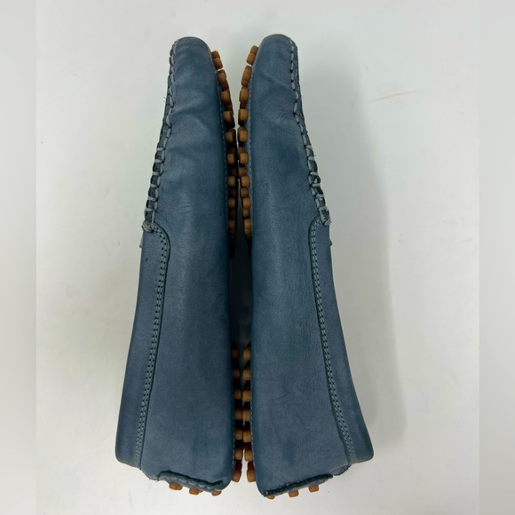 J Jill Blue Leather Driving Loafers Size 7 Slip On Comfort Walking Shoes - Picture 7 of 14